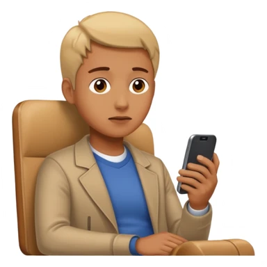 Waiting patiently watching phone  sticker