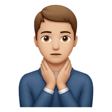 no like one with their hands around their neck sticker