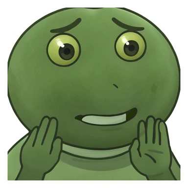 emoji with younger out and backwards hands on each side of face  sticker