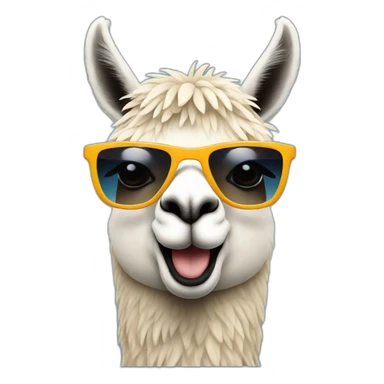 Llama with sunglasses sticker