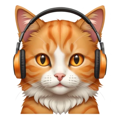 Cat wearing headphones sticker