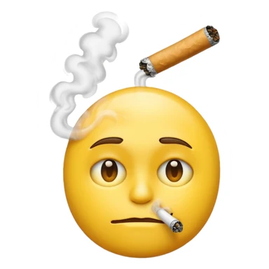 A emoji smoking sticker