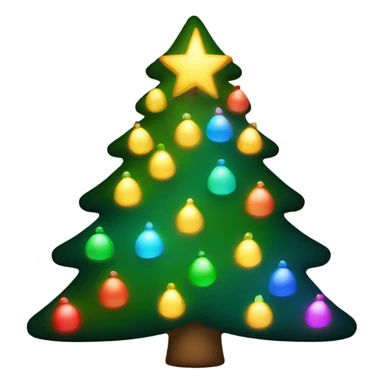 Christmas tree with rainbow lights sticker