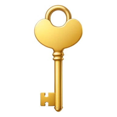 extremely simple golden key, basic shape sticker