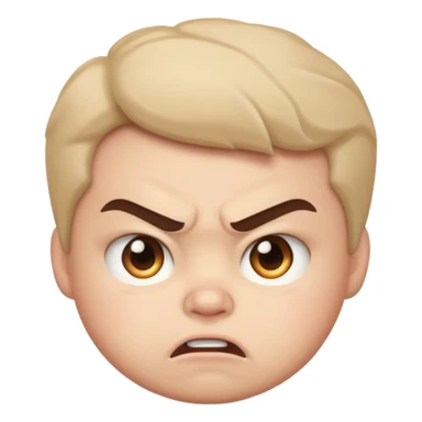 Angry but cute puffed face sticker