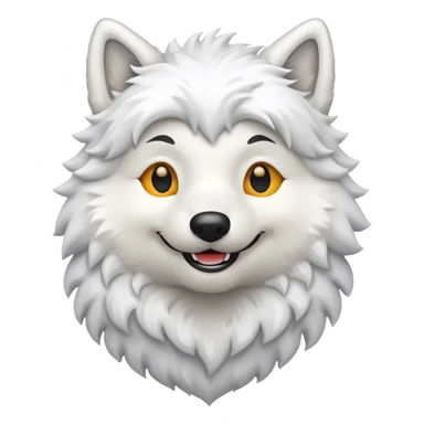 snow Wolf smile, full body sticker