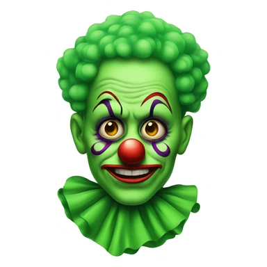 clown in toxic green colors sticker