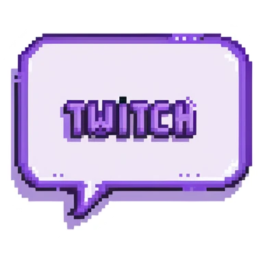 Twitch logo purple with white speech bubble sticker