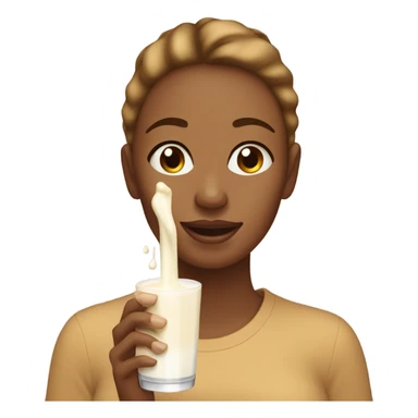 Milk dripping on light brown woman hand sticker