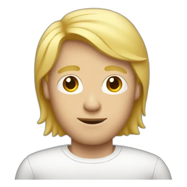 Blond male with macbook and light facial hair sticker