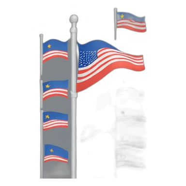 Bandera con una estrella y 4 barras sticker