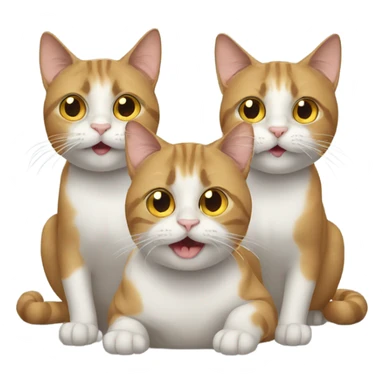 Three cats plotting sticker