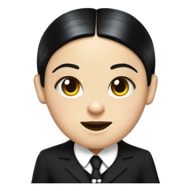 Wednesday addams in a suit  sticker