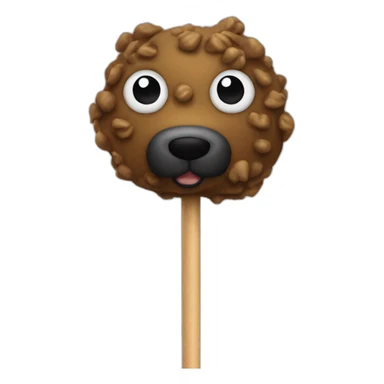 Dog poo on a stick sticker