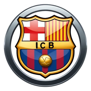 Atletico madrid vs Barcelona club logo sticker