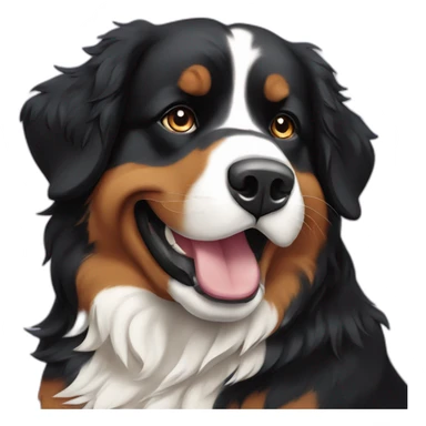 bernese mountain dog playng music sticker