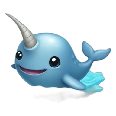 cartoon narwhal sticker