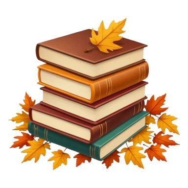 Autumn + books sticker