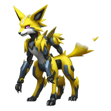 Renamon-Jolteon-Zeraora-mecha full body sticker
