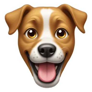 playful dog with tongue out sticker