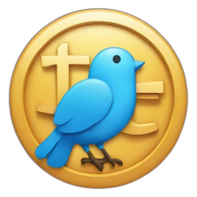 twitter logo with a dollar sign sticker