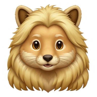 animal with long blonde hair sticker