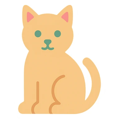 colored icon of a cat sticker