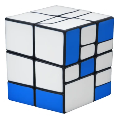white and blue rubik's cube with book sticker
