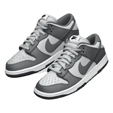 Nike low dunks in gray sticker