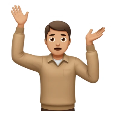 A man throwing papers in the air, frust sticker