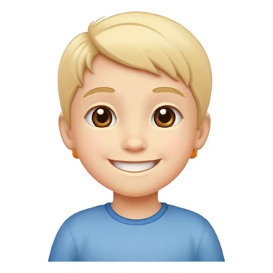 child standing with a smile, cheerful and confident sticker