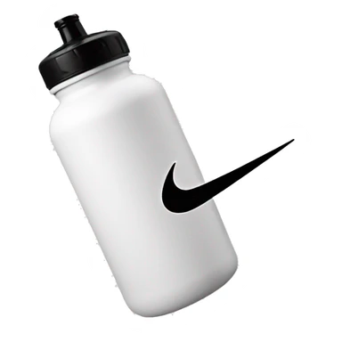 white Nike logo black water bottle sticker