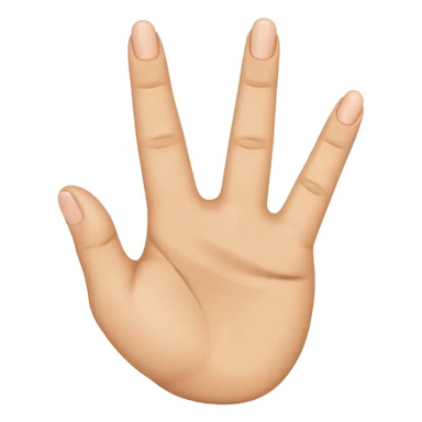 “Emoji of a hand with the index finger bent back, middle finger raised, and thumb touching ring finger in a circle, flat emoji style.” sticker