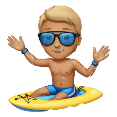water sports man along with water sticker
