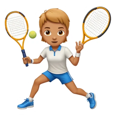 Persona bajo el sol jugando tenis sticker