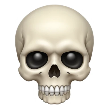 Skull emoji with chill emoji sticker