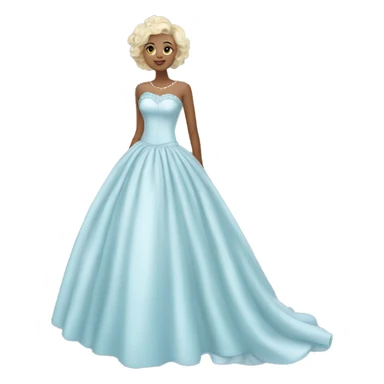 pastel blue wedding dress sticker