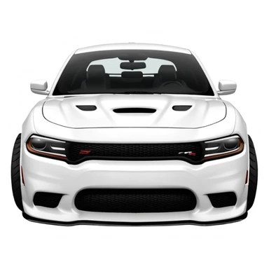 CHARGER DOSH HellCat SRT white and With low suspension body kit 4k, 8k and carbon: spoiler Wheels and hood  sticker