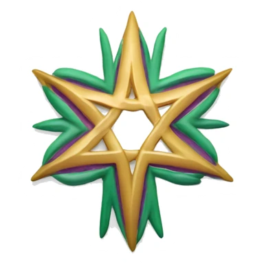 "Please create an emoji that represents the Bahá'í Faith, similar to the religious symbols for Christianity (✝️), Judaism (✡️), and Islam (☪️). The Bahá'í symbol should feature a nine-pointed star, which is a key symbol in the Bahá'í Faith." sticker