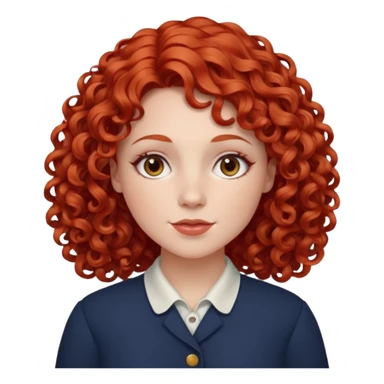 Rose DeWitt Bukater curly red hair sticker