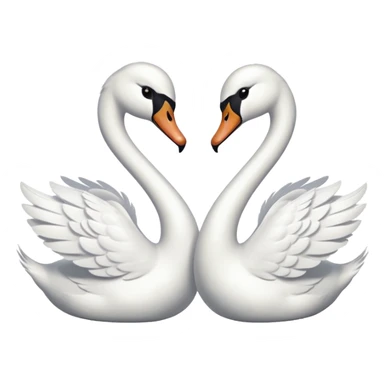 Couple swan emoji sticker