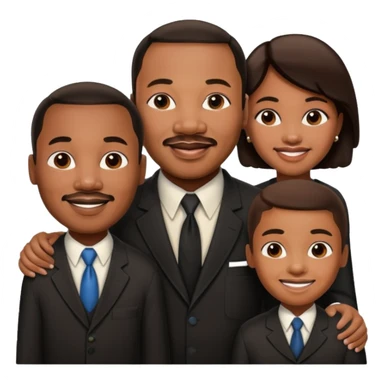 Martin Luther King JR. Siblings sticker