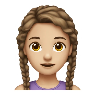 girl with brown hair, hazel eyes and fair skin sticker