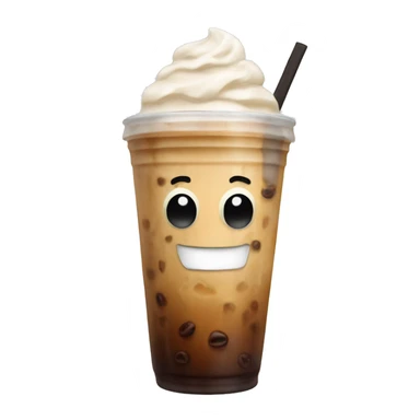 Big iced coffee with a lot of cream sticker