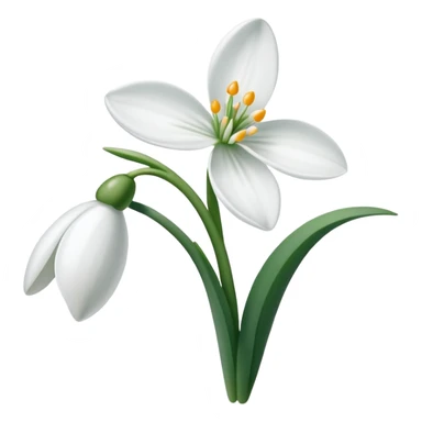 snowdrop flower sticker