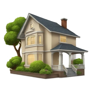 house with desion onit sticker