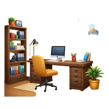 cozy home office sticker