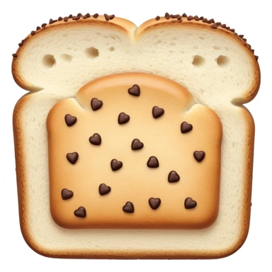 Slice of white bread with chocolate sprinkles on top sticker