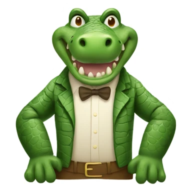Standing Crocodile with arms crossed  sticker