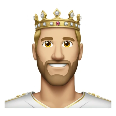 Dan Campbell wearing a crown sticker